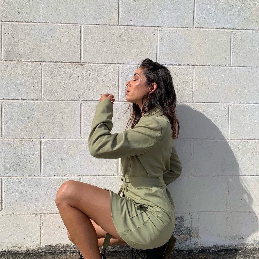 Princess Polly Sage Green Mini Suit Dress